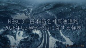 NEXCO中日本 新名神高速道路 2026年Q2 線形改良に関する発表（乗り物とインフラ新聞）