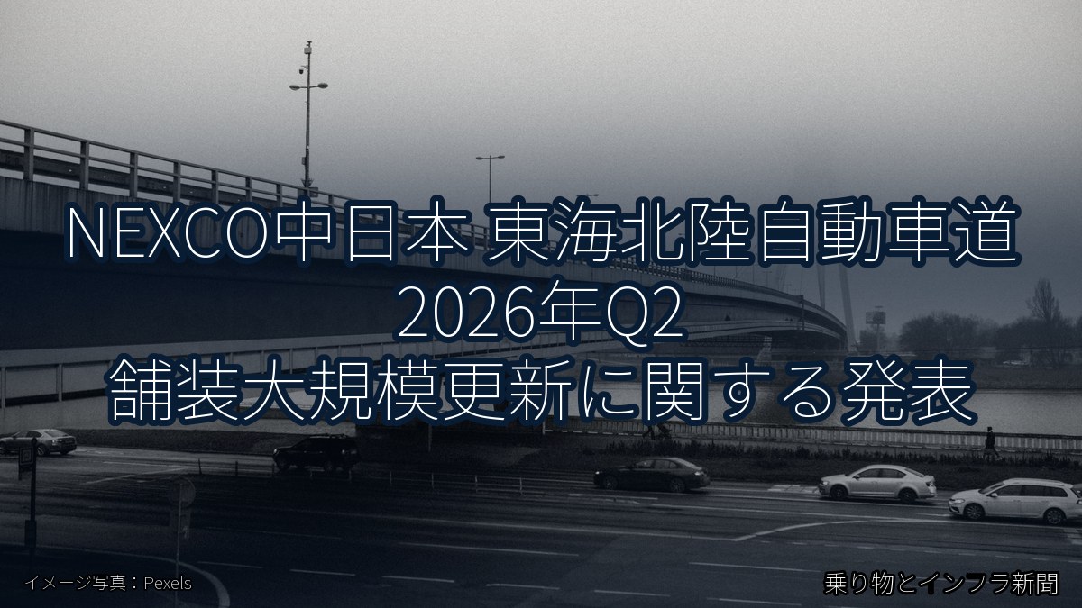 NEXCO中日本 東海北陸自動車道 2026年Q2 舗装大規模更新に関する発表（乗り物とインフラ新聞）