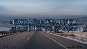 NEXCO中日本 伊勢自動車道 2026年Q2 拡幅に関する発表（乗り物とインフラ新聞）