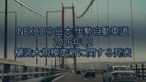 NEXCO中日本 伊勢自動車道 2026年Q2 舗装大規模更新に関する発表（乗り物とインフラ新聞）