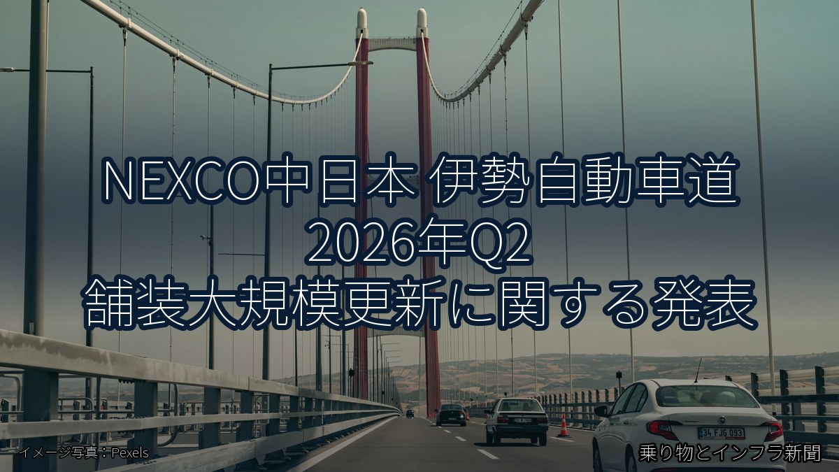 NEXCO中日本 伊勢自動車道 2026年Q2 舗装大規模更新に関する発表（乗り物とインフラ新聞）
