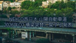 NEXCO西日本 山陽自動車道 2026年Q2 橋梁架替に関する発表（乗り物とインフラ新聞）