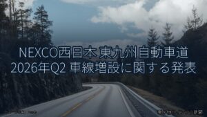 NEXCO西日本 東九州自動車道 2026年Q2 車線増設に関する発表（乗り物とインフラ新聞）