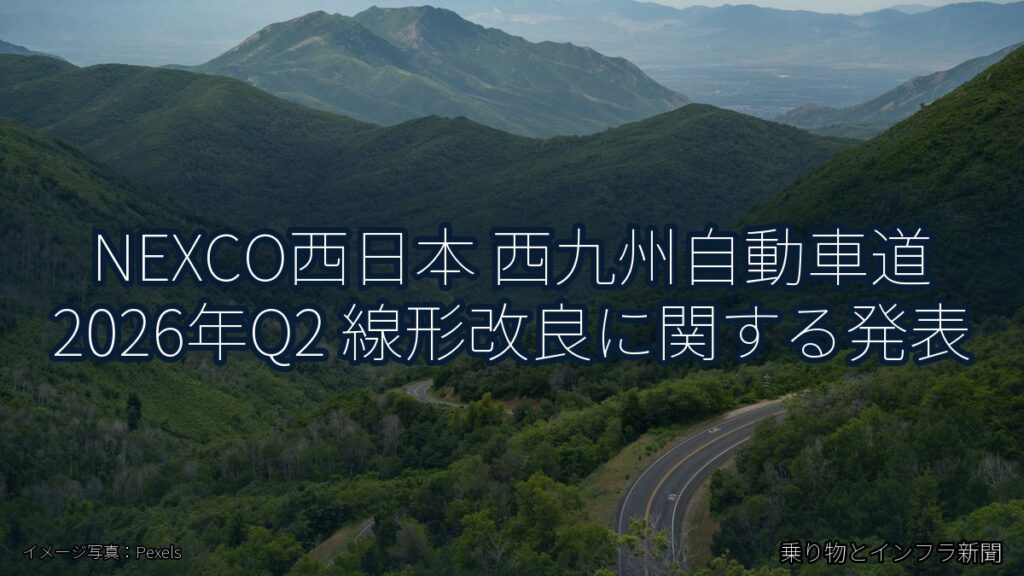 NEXCO西日本 西九州自動車道 2026年Q2 線形改良に関する発表（乗り物とインフラ新聞）