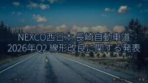 NEXCO西日本 長崎自動車道 2026年Q2 線形改良に関する発表（乗り物とインフラ新聞）
