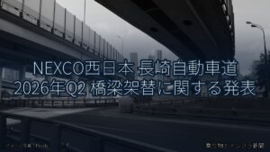 NEXCO西日本 長崎自動車道 2026年Q2 橋梁架替に関する発表（乗り物とインフラ新聞）