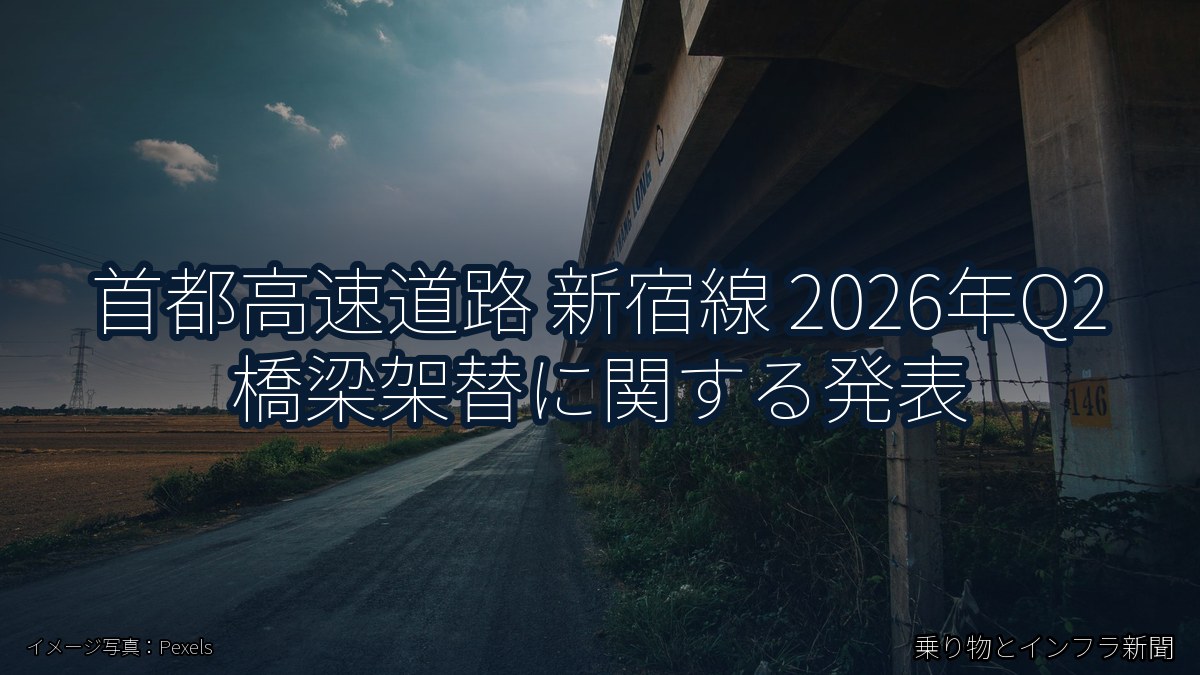 首都高速道路 新宿線 2026年Q2 橋梁架替に関する発表（乗り物とインフラ新聞）