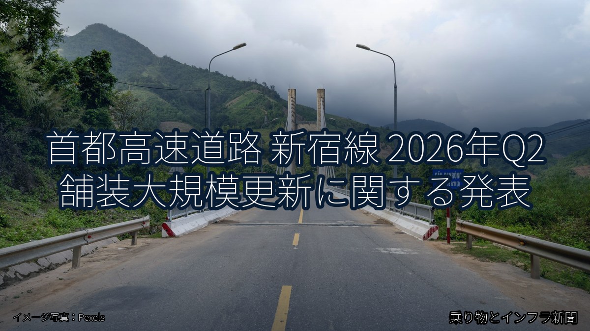 首都高速道路 新宿線 2026年Q2 舗装大規模更新に関する発表（乗り物とインフラ新聞）