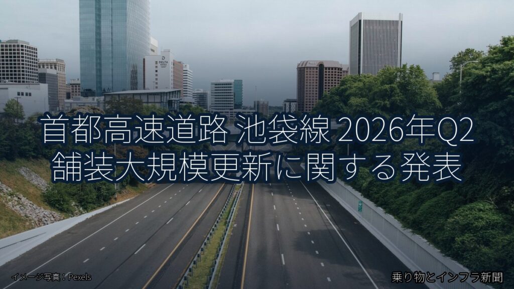 首都高速道路 池袋線 2026年Q2 舗装大規模更新に関する発表（乗り物とインフラ新聞）