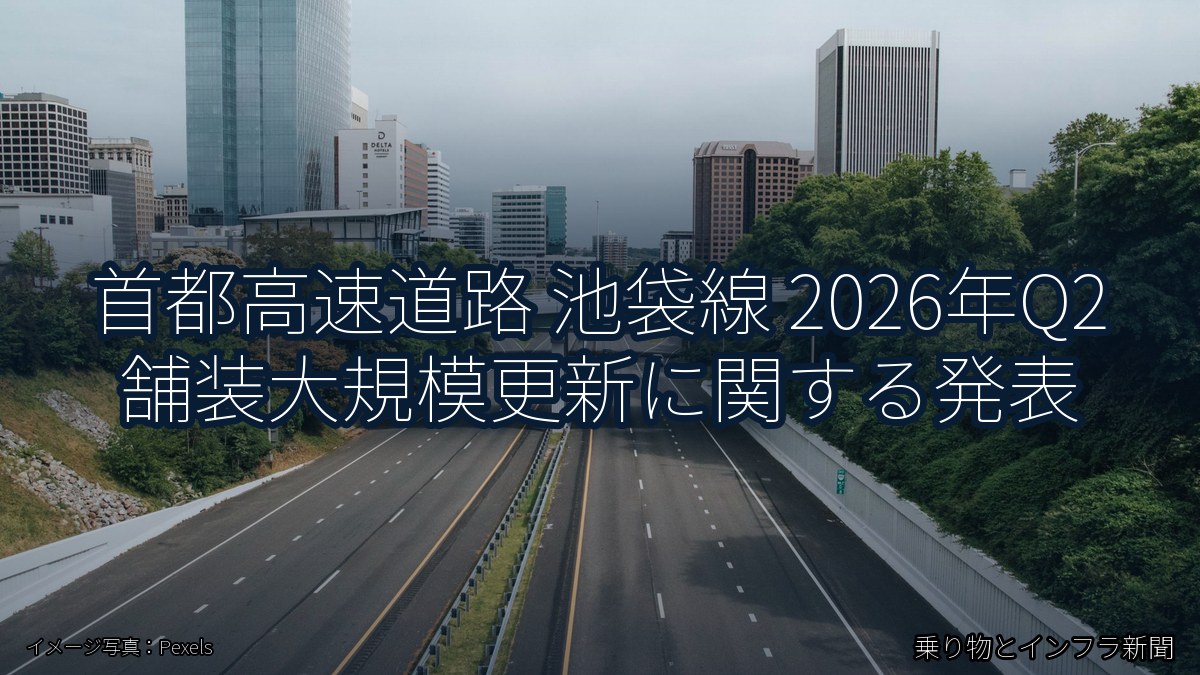 首都高速道路 池袋線 2026年Q2 舗装大規模更新に関する発表（乗り物とインフラ新聞）