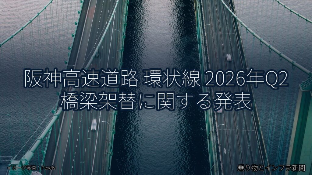 阪神高速道路 環状線 2026年Q2 橋梁架替に関する発表（乗り物とインフラ新聞）