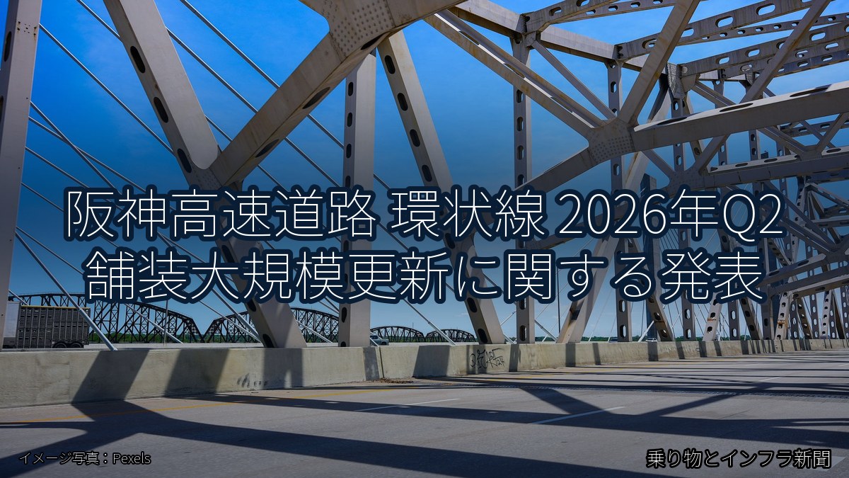 阪神高速道路 環状線 2026年Q2 舗装大規模更新に関する発表（乗り物とインフラ新聞）
