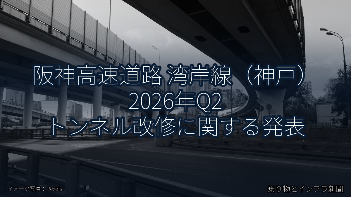 阪神高速道路 湾岸線（神戸） 2026年Q2 トンネル改修に関する発表（乗り物とインフラ新聞）