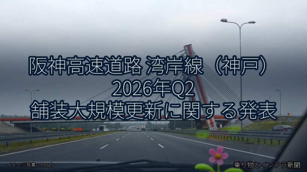 阪神高速道路 湾岸線（神戸） 2026年Q2 舗装大規模更新に関する発表（乗り物とインフラ新聞）