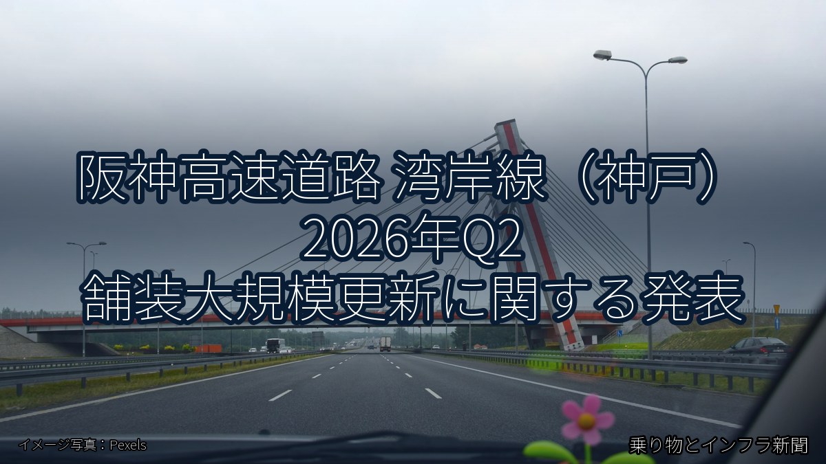 阪神高速道路 湾岸線（神戸） 2026年Q2 舗装大規模更新に関する発表（乗り物とインフラ新聞）