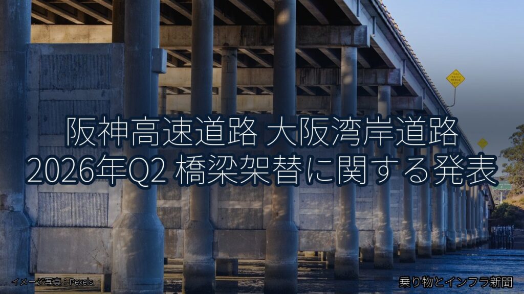 阪神高速道路 大阪湾岸道路 2026年Q2 橋梁架替に関する発表（乗り物とインフラ新聞）