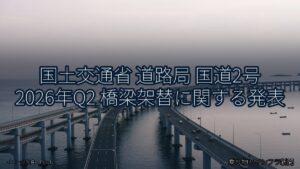 国土交通省 道路局 国道2号 2026年Q2 橋梁架替に関する発表（乗り物とインフラ新聞）
