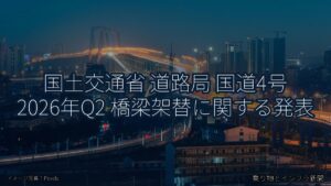 国土交通省 道路局 国道4号 2026年Q2 橋梁架替に関する発表（乗り物とインフラ新聞）