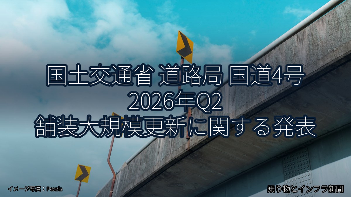 国土交通省 道路局 国道4号 2026年Q2 舗装大規模更新に関する発表(乗り物とインフラ新聞)