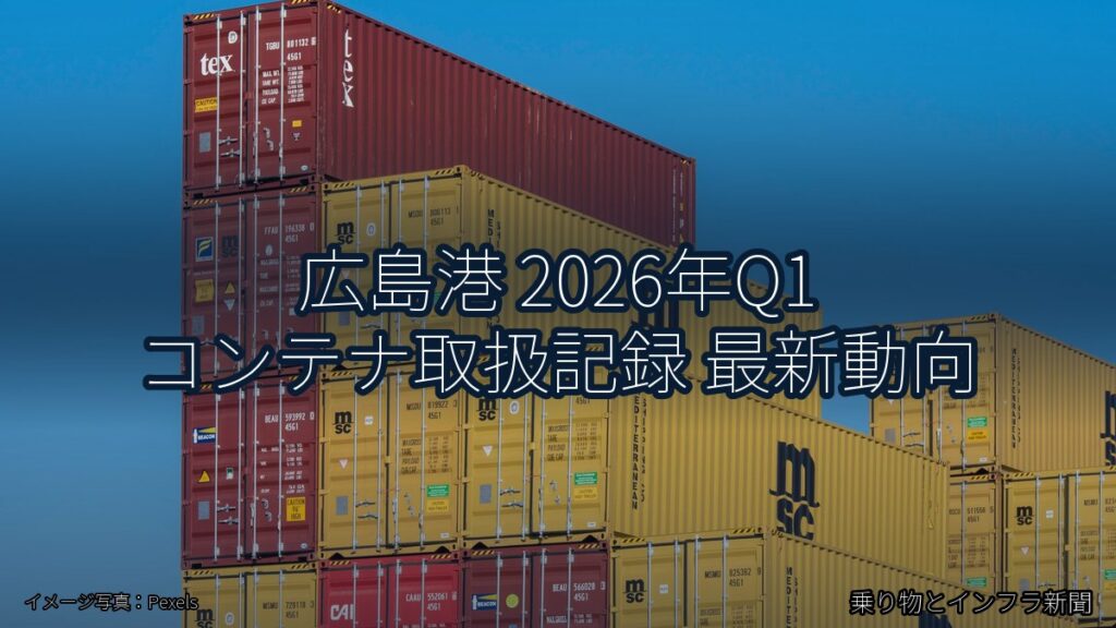 広島港 2026年Q1 コンテナ取扱記録 最新動向（乗り物とインフラ新聞）